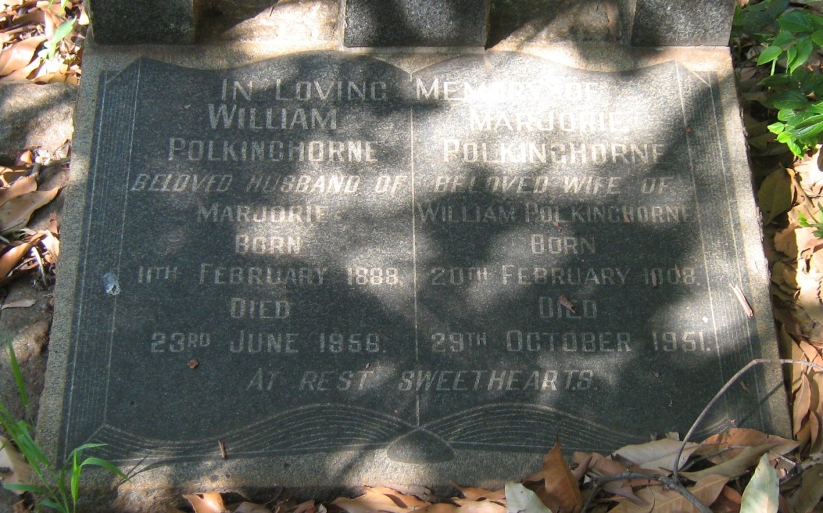 POLKINGHORNE William 1888-1956 &amp; Marjorie 1908-1951