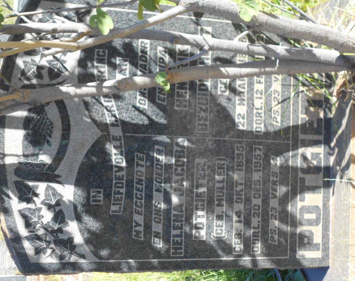 POTGIETER Hendrik Bezuidenhout 1896-19?2 &amp; Helena Jacoba MULLER 1895-1957