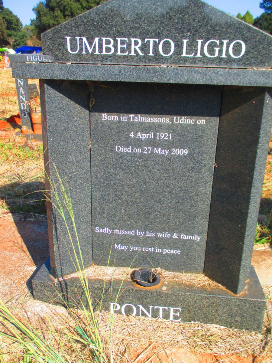 PONTE Umberto Ligio 1921-2009