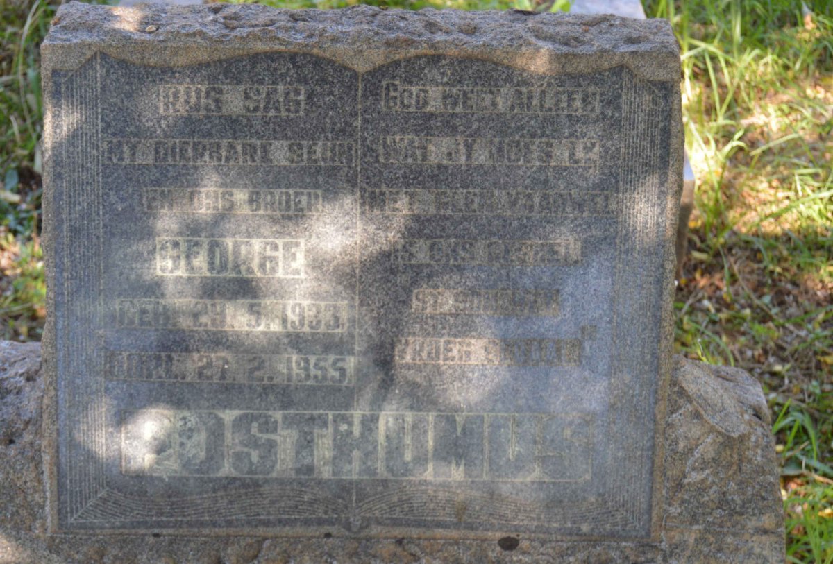 POSTHUMUS George 1933-1955