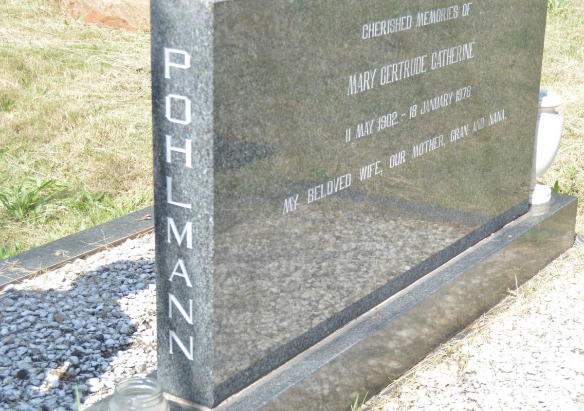 POHLMANN Mary Gertrude Catherine 1902-1978