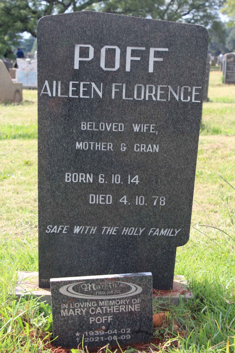 POFF Aileen Florence 1914-1978 :: POFF Mary Catherine 1939-2021