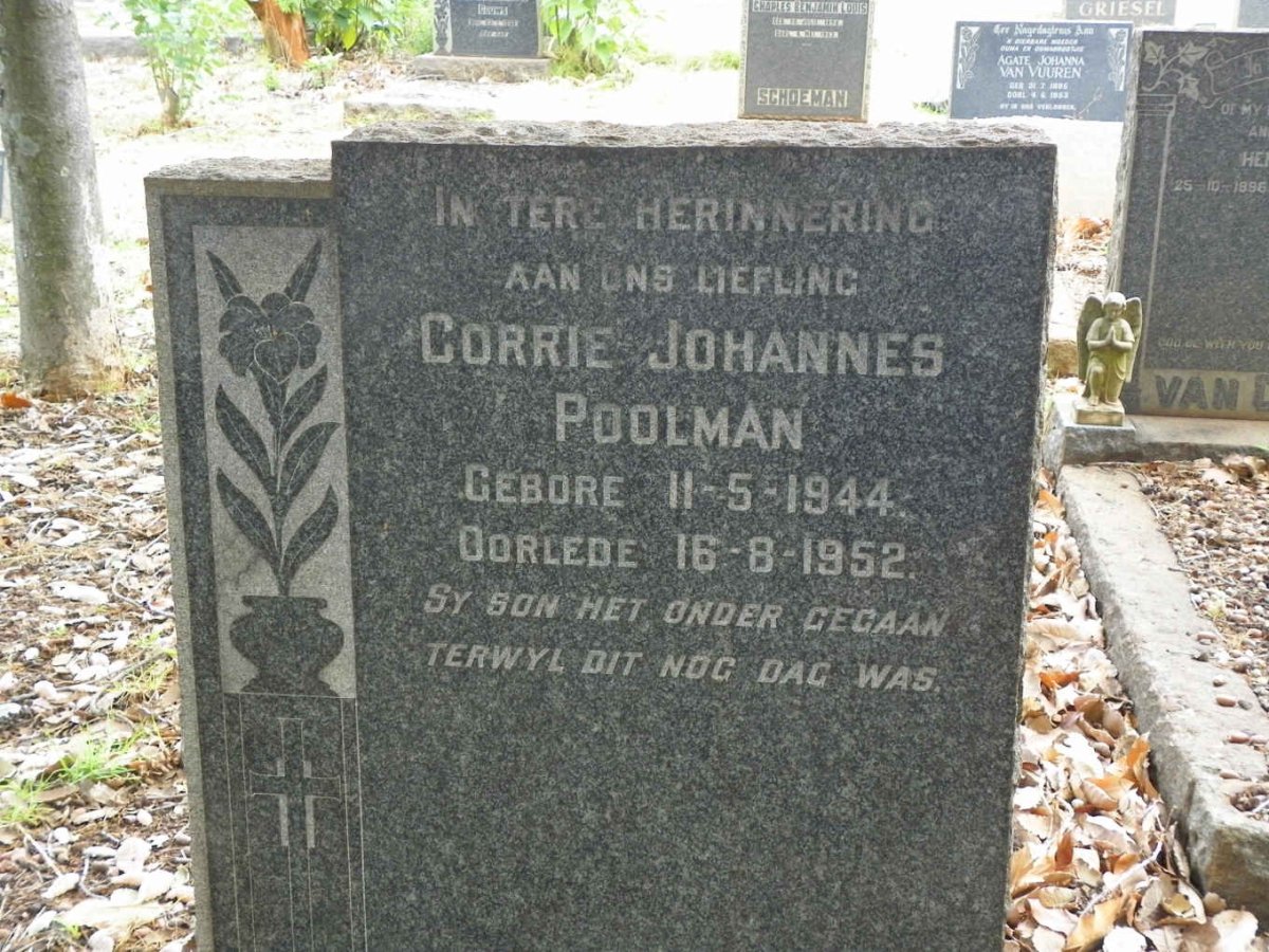 POOLMAN Corrie Johannes 1944-1952