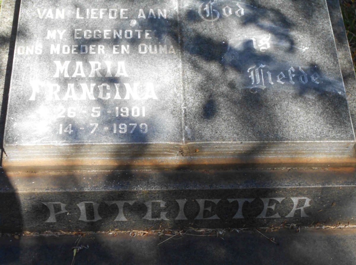 POTGIETER Maria Francina 1901-1979