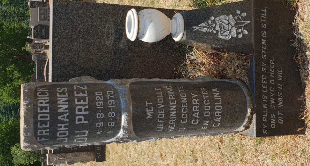 PREEZ Frederick Johannes, du 1920-1973