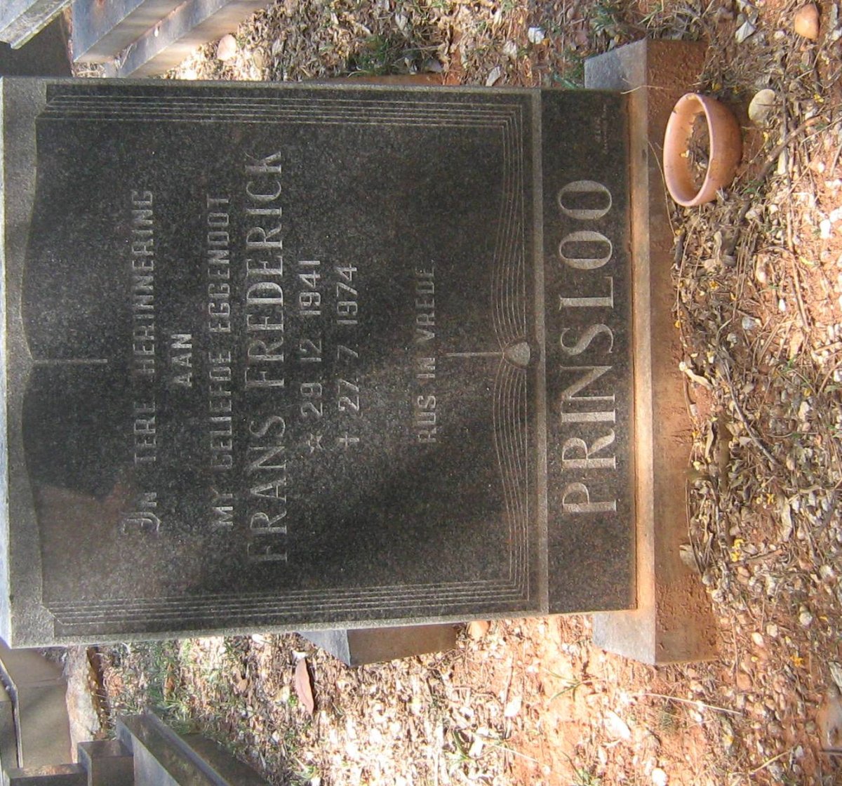 PRINSLOO Frans Frederick 1941-1974