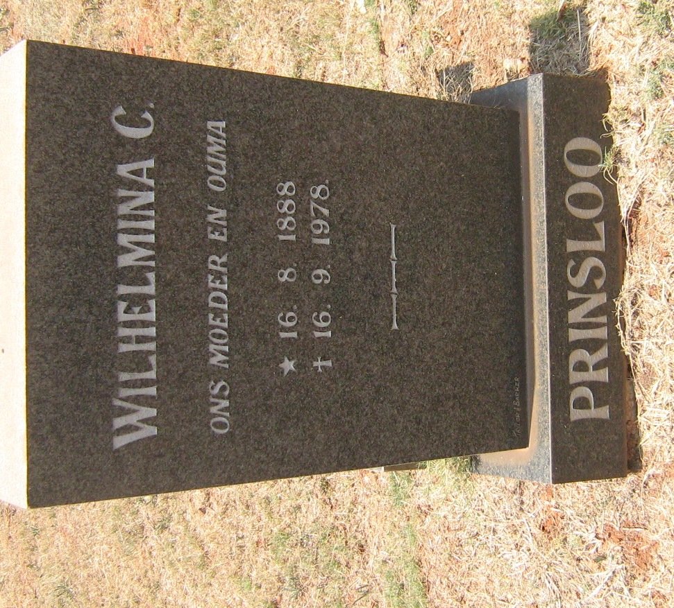 PRINSLOO Wilhelmina C. 1888-1978
