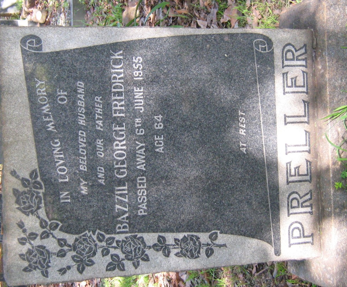 PRELLER Bazzil George Fredrick -1955