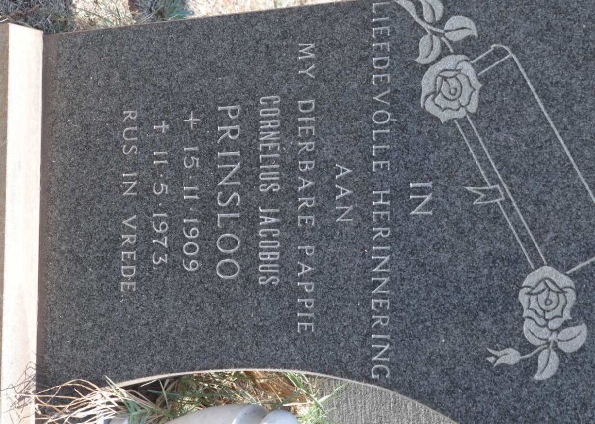 PRINSLOO Cornelius Jacobus 1909-1973