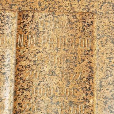 PRINSLOO N.M. 1877-1960 &amp; M.J. 1884-1960