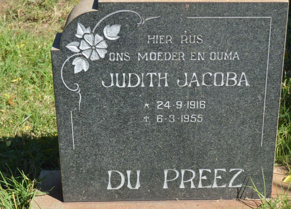 PREEZ Judith Jacoba, du 1916-1955
