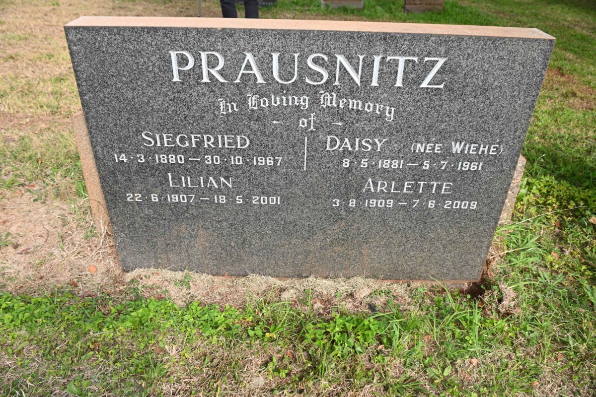 PRAUSNITZ Siegfried 1880-1967 &amp; Daisy WIEHE 1881-1961
