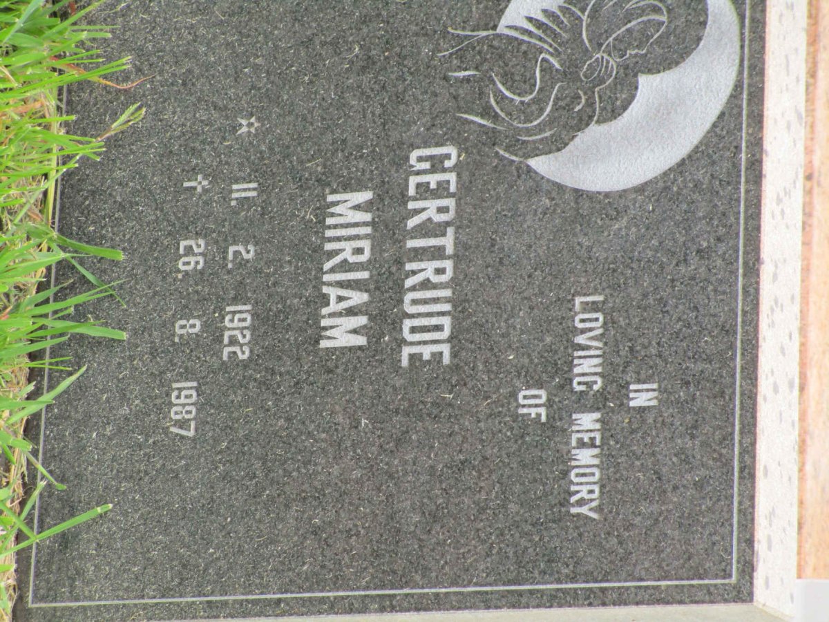 PRICE Gertrude Miriam 1922-1987