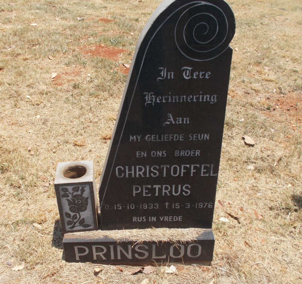 PRINSLOO Christoffel Petrus 1933-1976