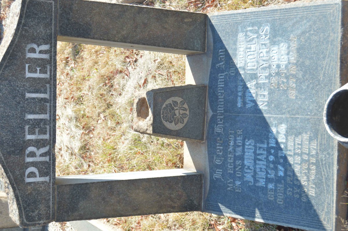 PRELLER Jacobus Michael 1896-1961 &amp; Vida PEYPERS 1901-1975