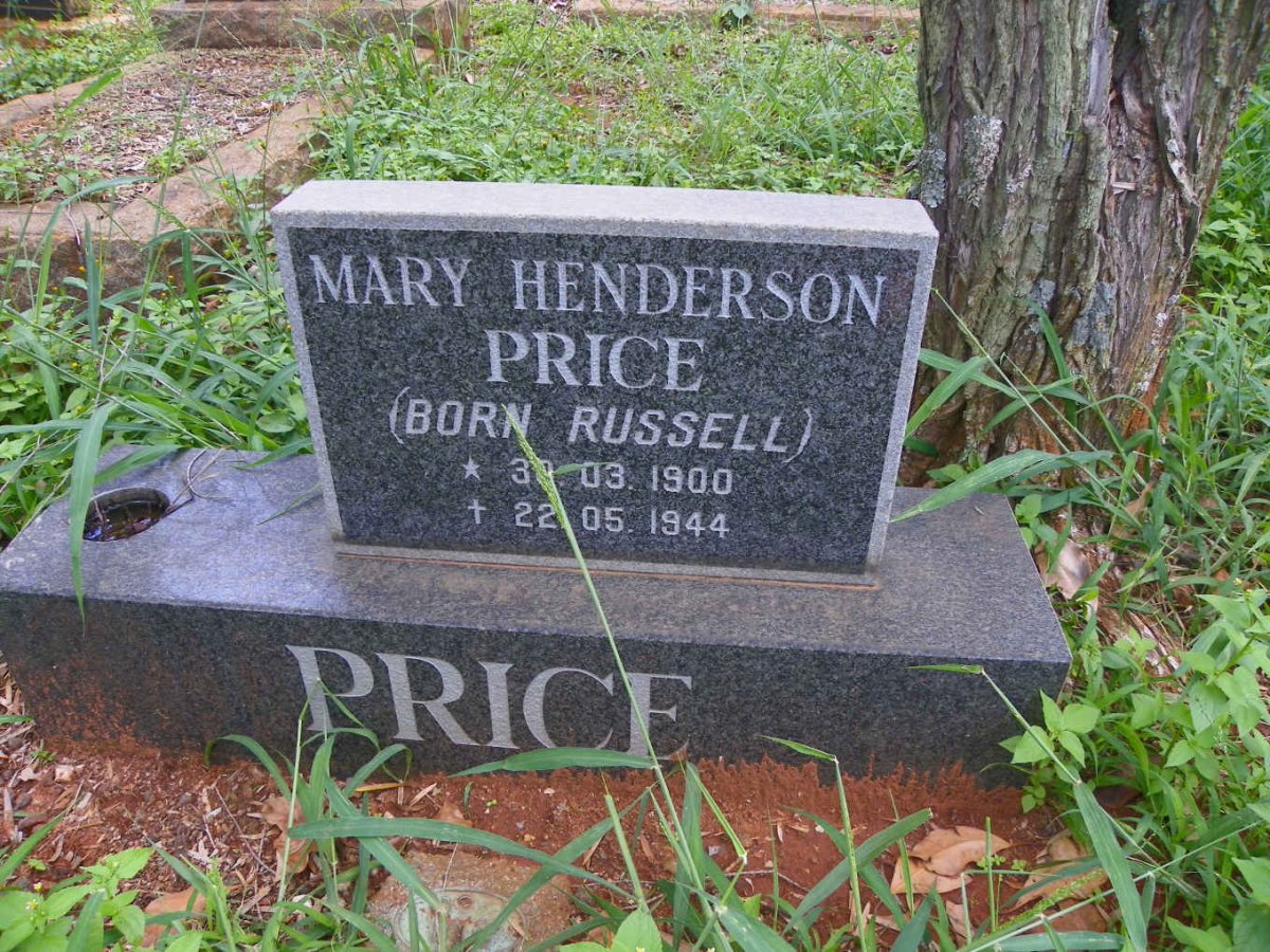 PRICE Mary Henderson nee RUSSELL 1900-1944