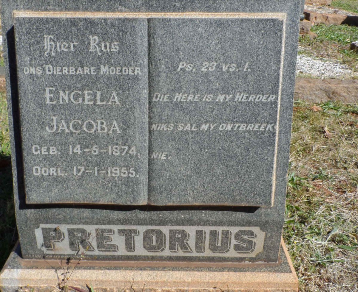 PRETORIUS Engela Jacoba 1874-1955