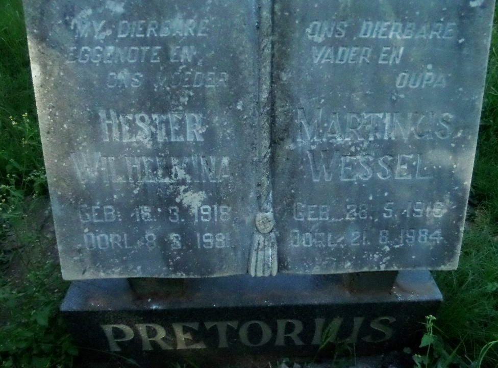 PRETORIUS Martinus Wessel 1916-1984 &amp; Hester Wilhelmina 1918-1981