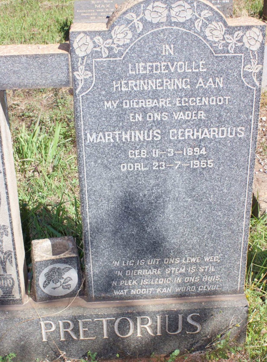 PRETORIUS Marthinus Gerhardus 1894-1955