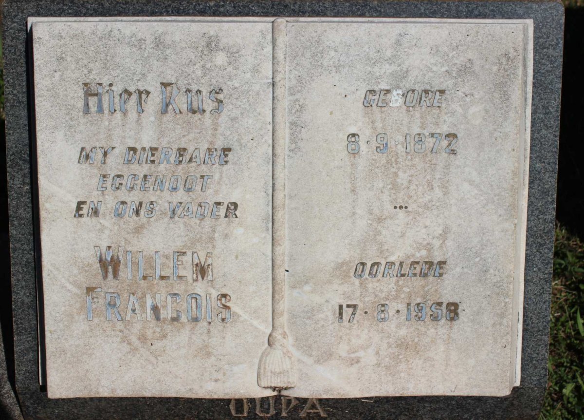 PRETORIUS Willem Francois 1872-1958 &amp; Maria Johanna Petronella VIVIERS 1875-1963