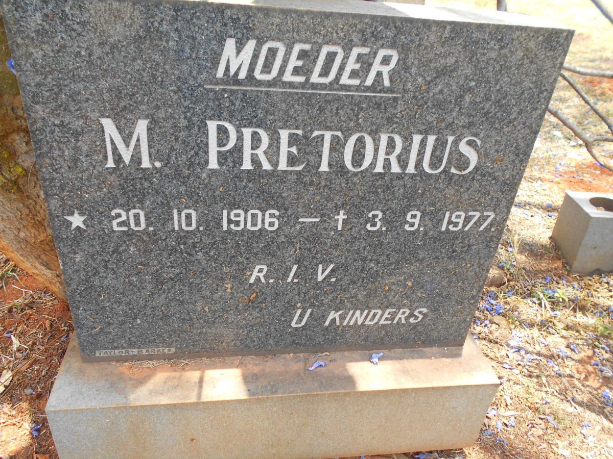 PRETORIUS M. 1906-1977