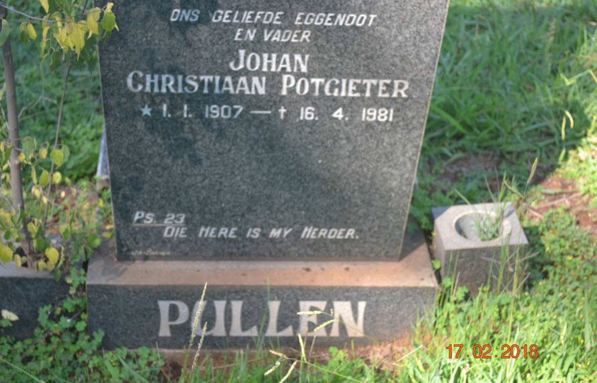 PULLEN Johan Christiaan Potgieter 1907-1981