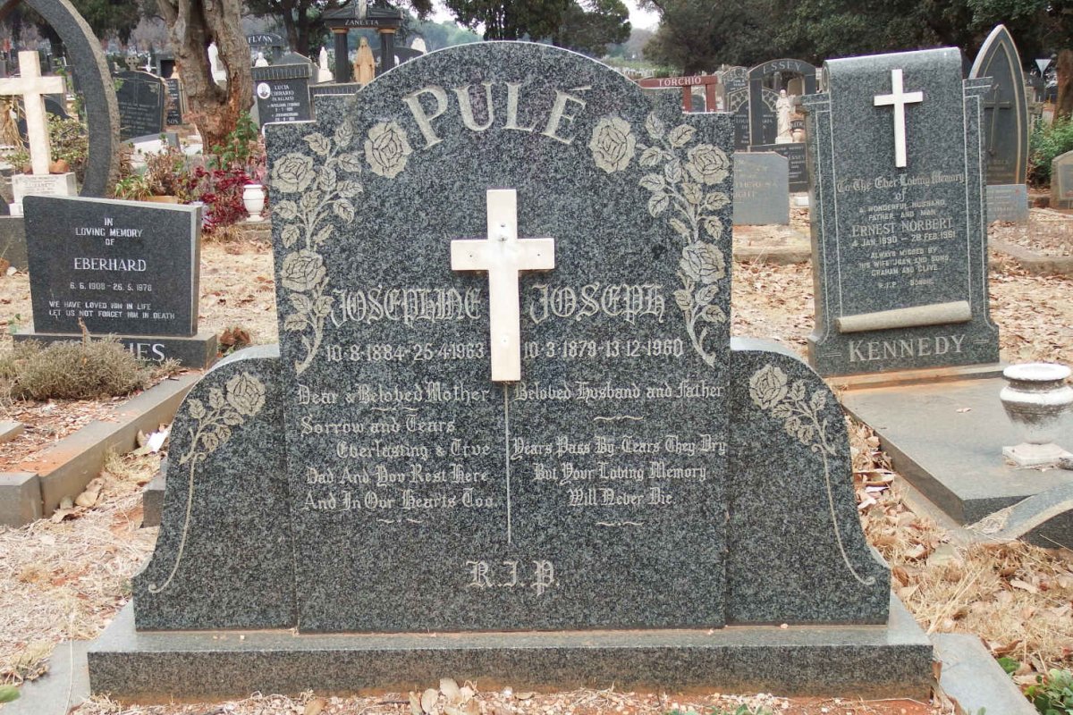 PULE Joseph 1879-1960 &amp; Josephine 1884-1963