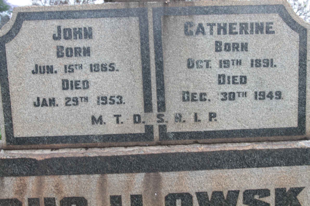 PUCJLOWSKI John 1865-1953 &amp; Catherine 1891-1949