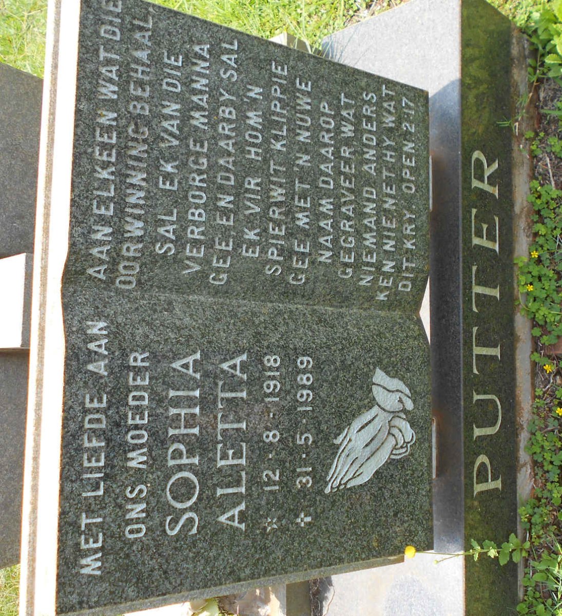 PUTTER Sophia Aletta 1918-1989