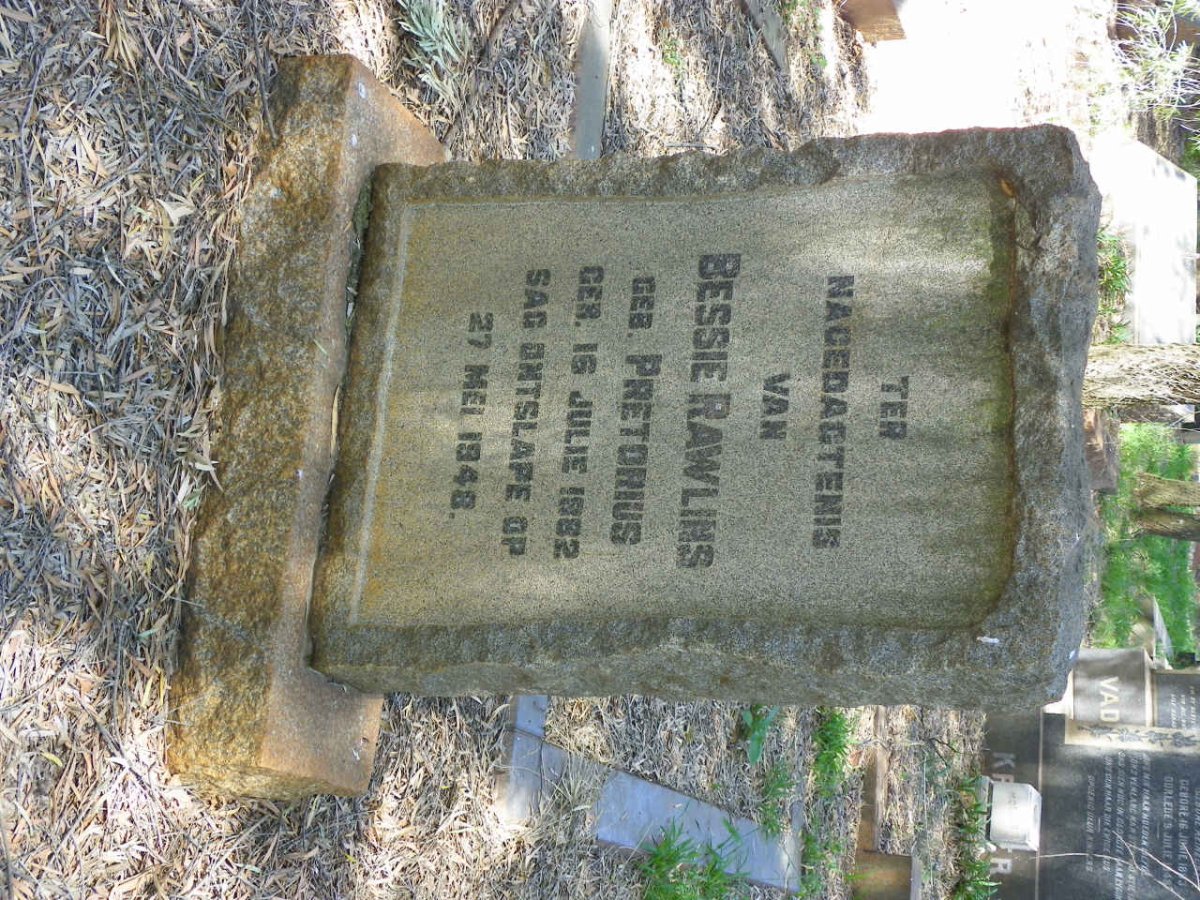 RAWLINS Bessie nee PRETORIUS 1862-1948