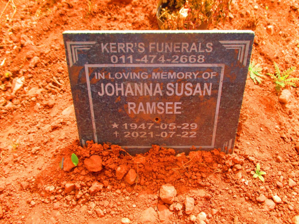 RAMSEE Johanna Susan 1947-2021