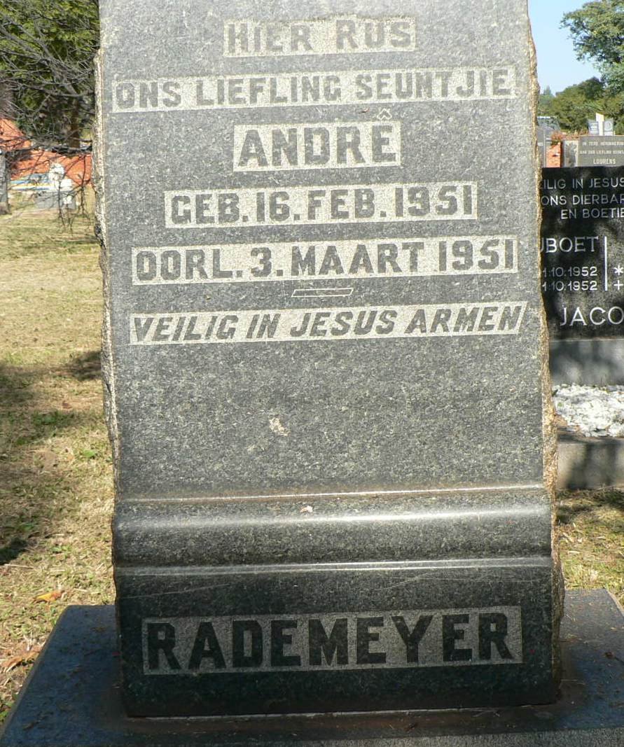 RADEMEYER Andre 1951-1951