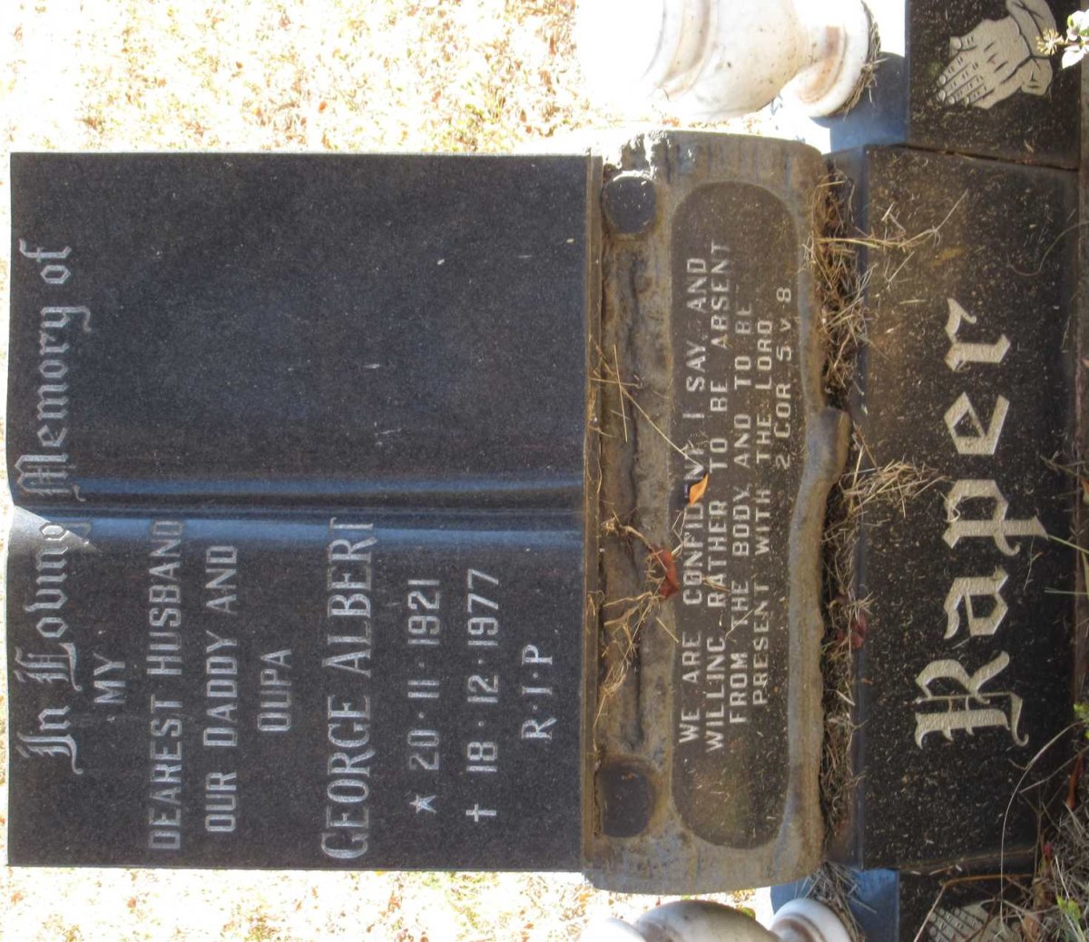 RAPER George Albert 1921-1977 