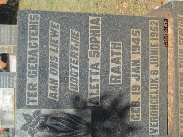 RAATH Aletta Sophia 1945-1952
