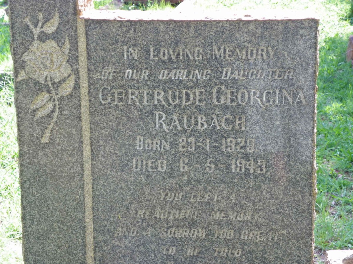 RAUBACH Gertrude Georgina 1929-1943