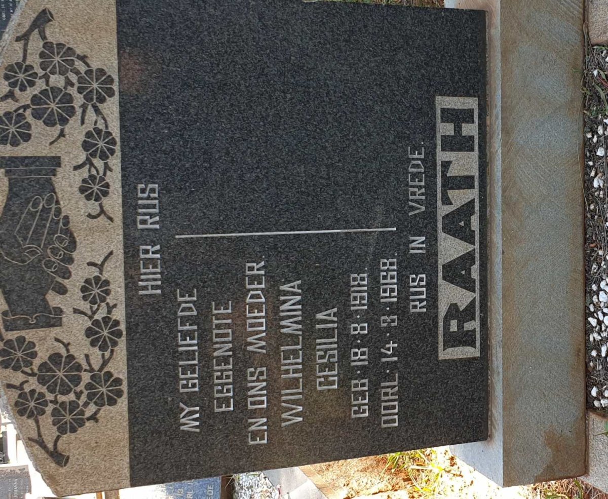 RAATH Wilhelmina Cesilia 1918-1968