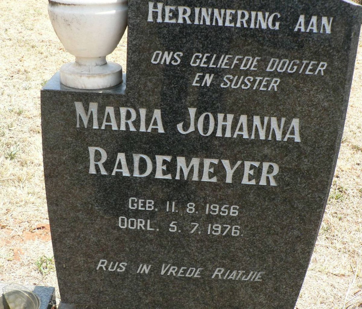 RADEMEYER Maria Johanna 1956-1976