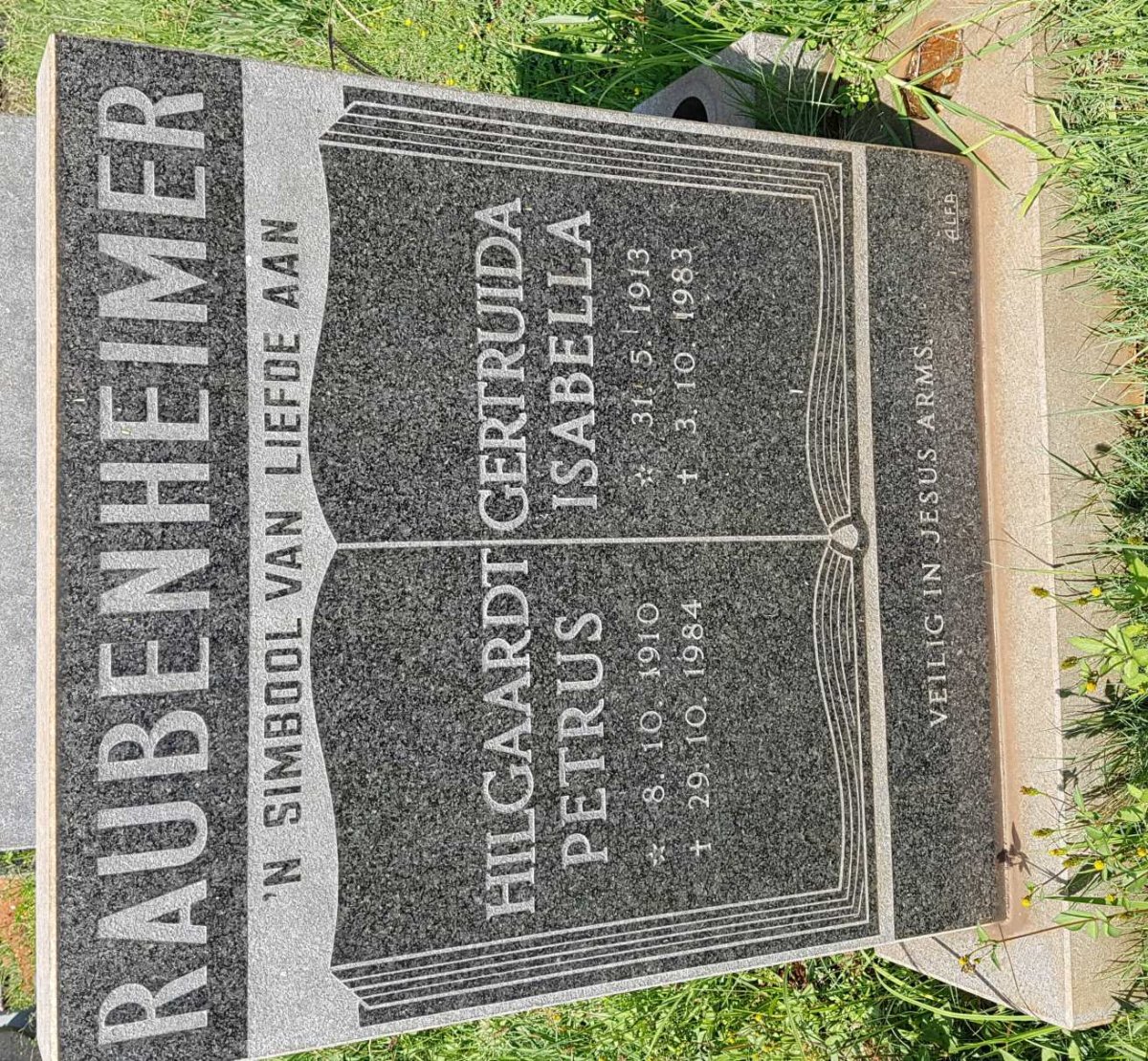 RAUBENHEIMER Hilgaardt Petrus 1910-1984 &amp; Gertruida Isabella 1913-1983