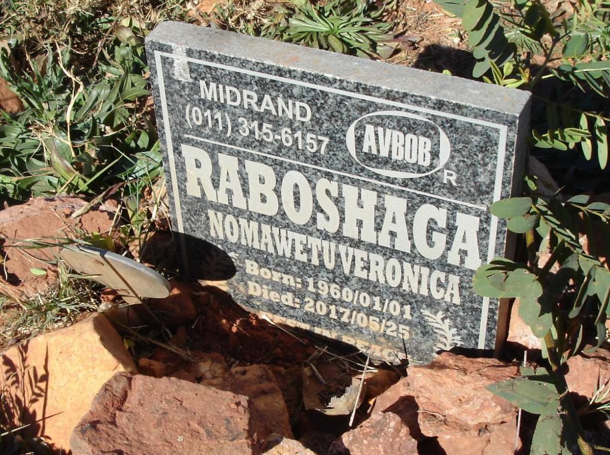 RABOSHAGA Nomawetu Veronica 1960-2017