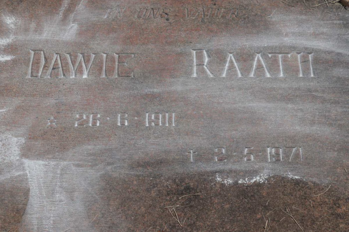 RAATH Dawie 1911-1971