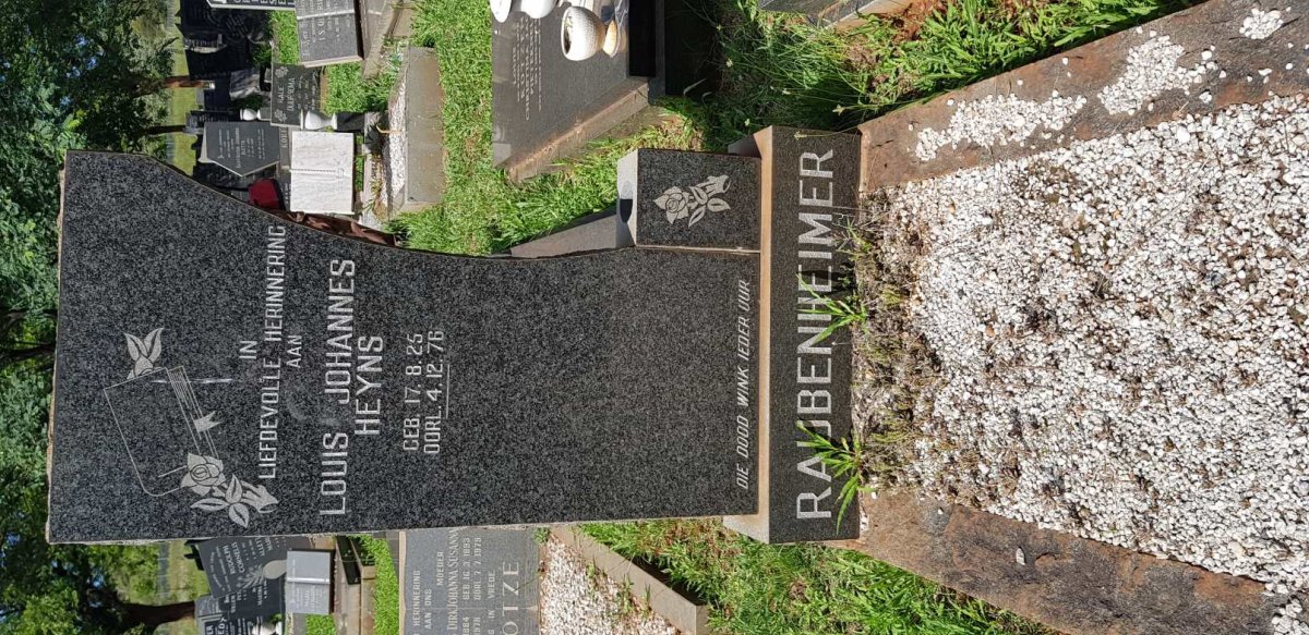 RAUBENHEIMER Louis Johannes Heyns 1925-1976