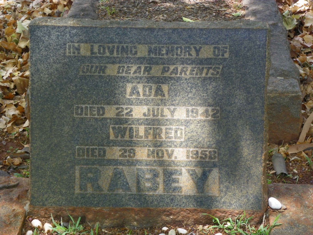RABEY Wilfred -1958 &amp; Ada -1942