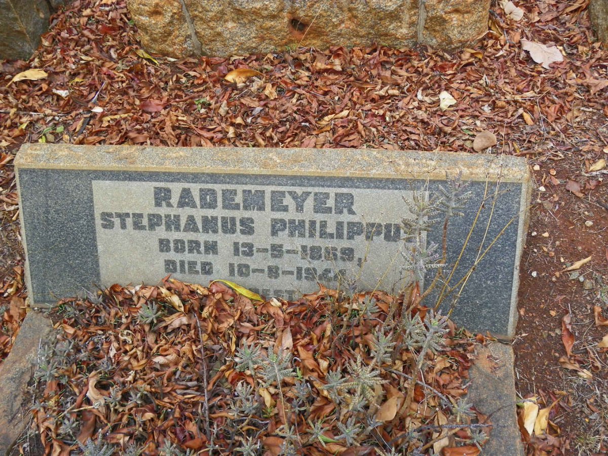 RADEMEYER Stephanus Philippus 1869-1944
