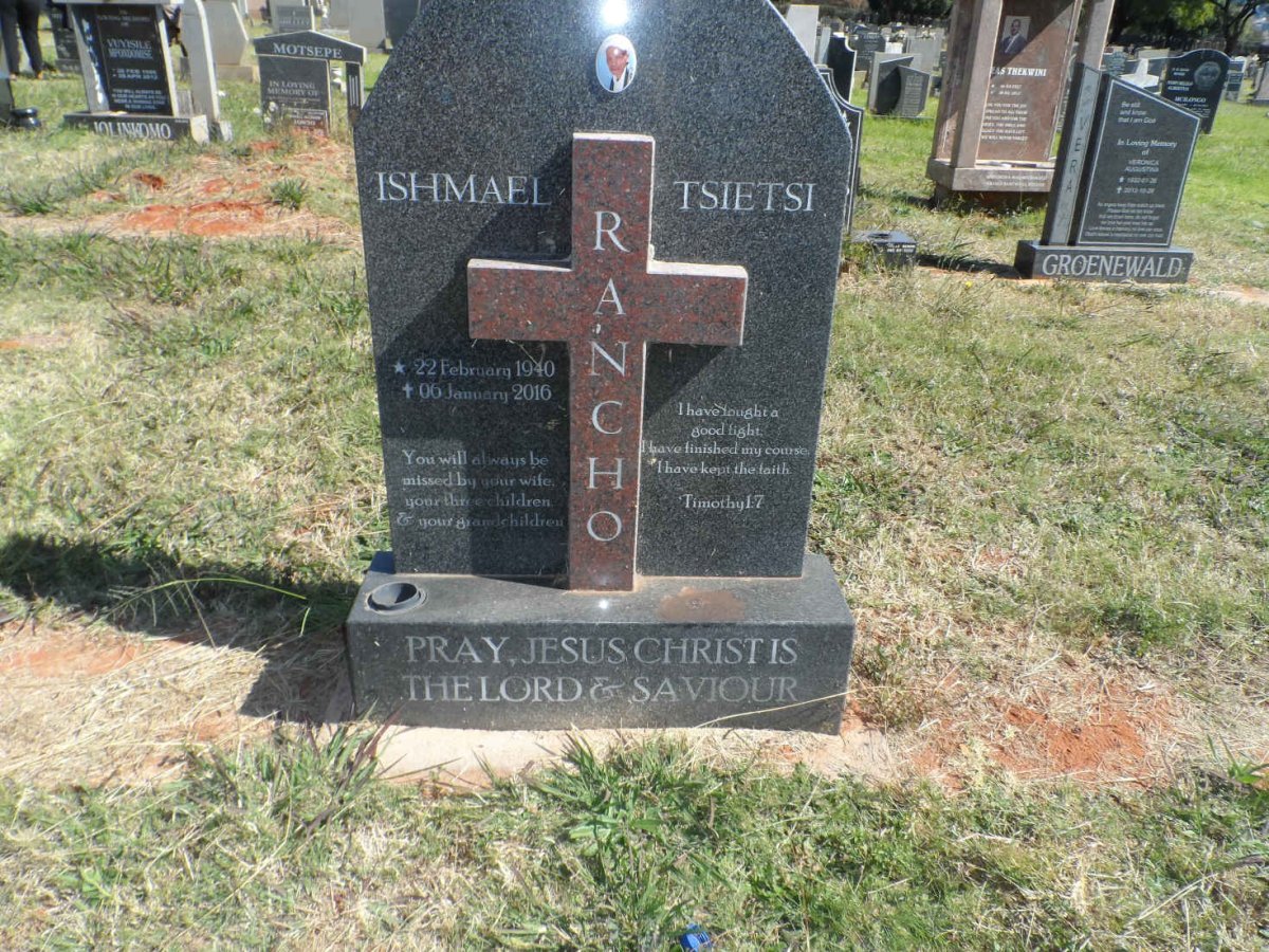 RANCHO Ishmael Tsietsi 1940-2016