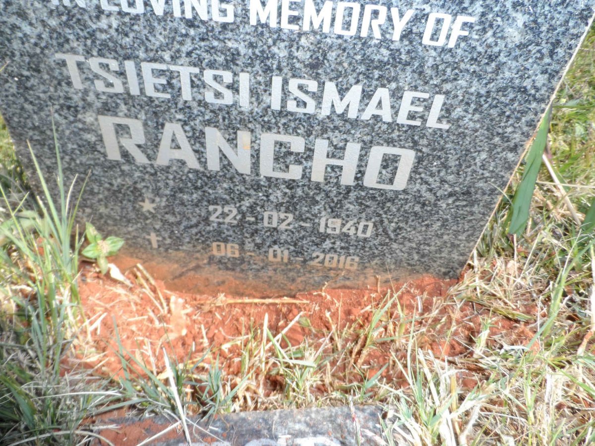 RANCHO Tsietsi Ismael 1940-2016