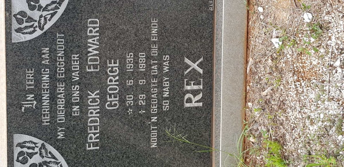 REX Fredrick Edward George 1935-1980