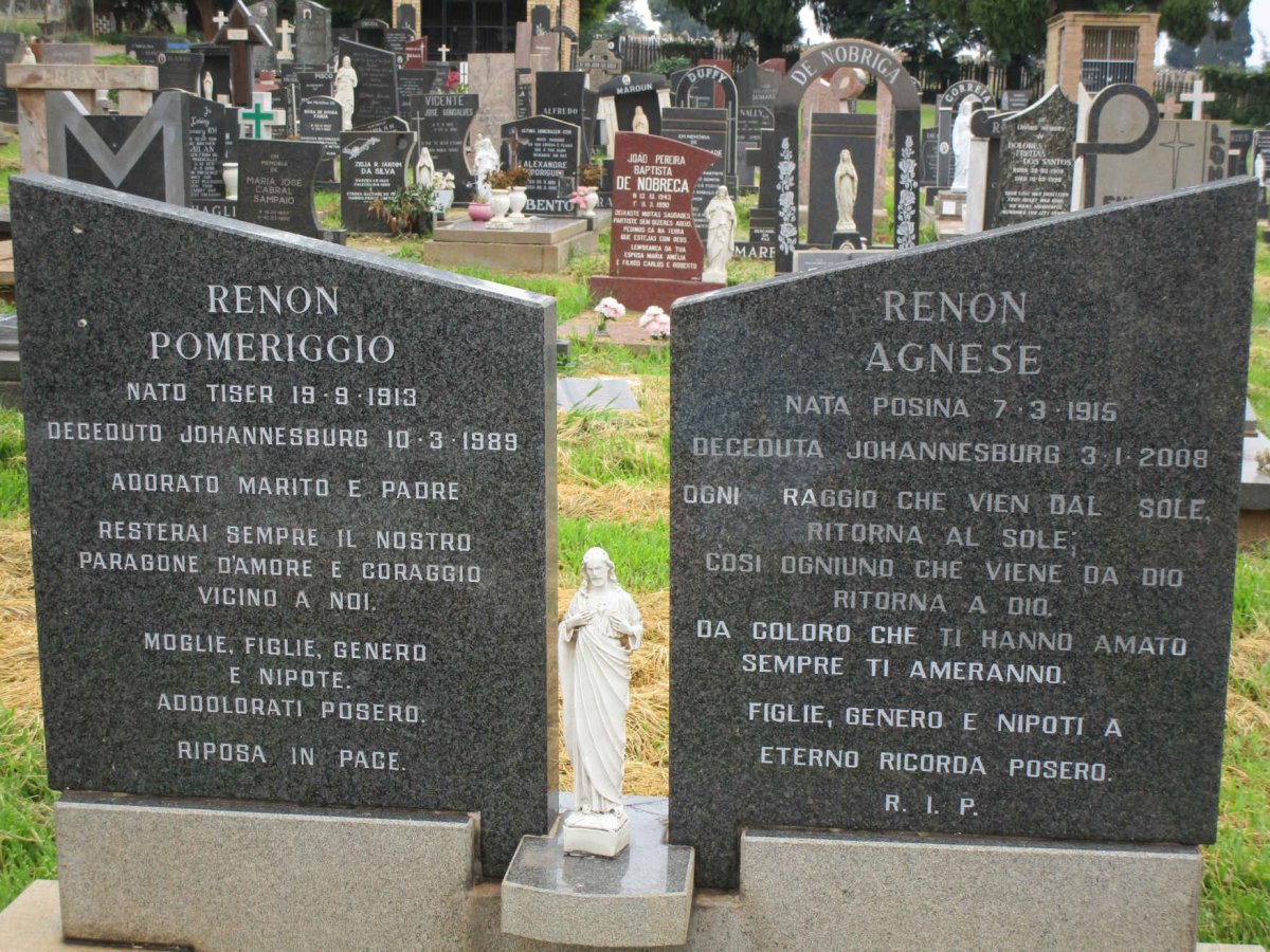 RENON Pomeriggio 1913-1989 &amp; Agnese 1915-2008