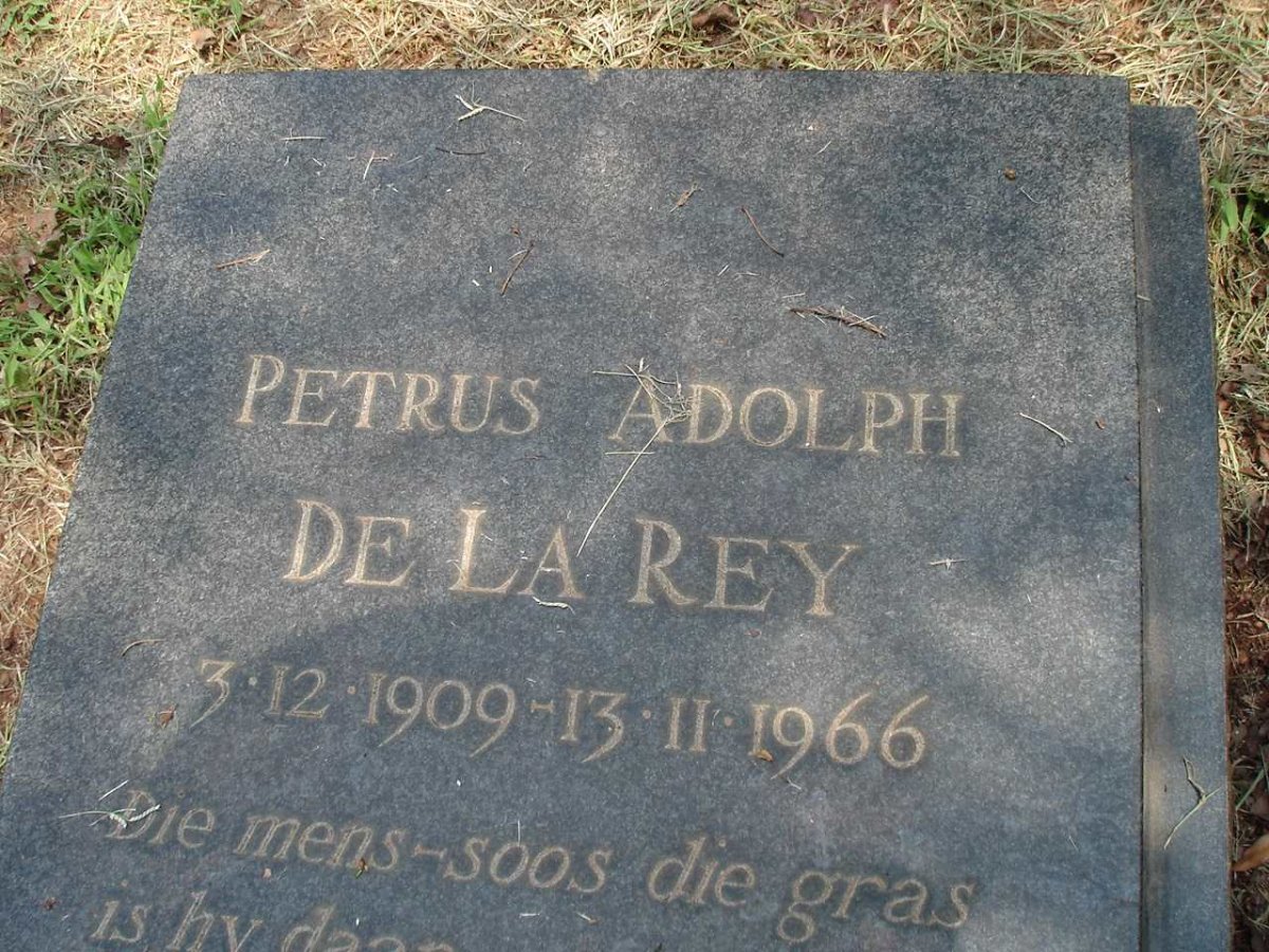 REY Petrus Adolph, de la 1909-1966