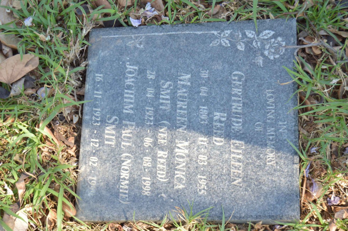 REED Gertrude Eileen nee BROOK 1893-1955 :: SMIT Joachim Paul 1923-1999
