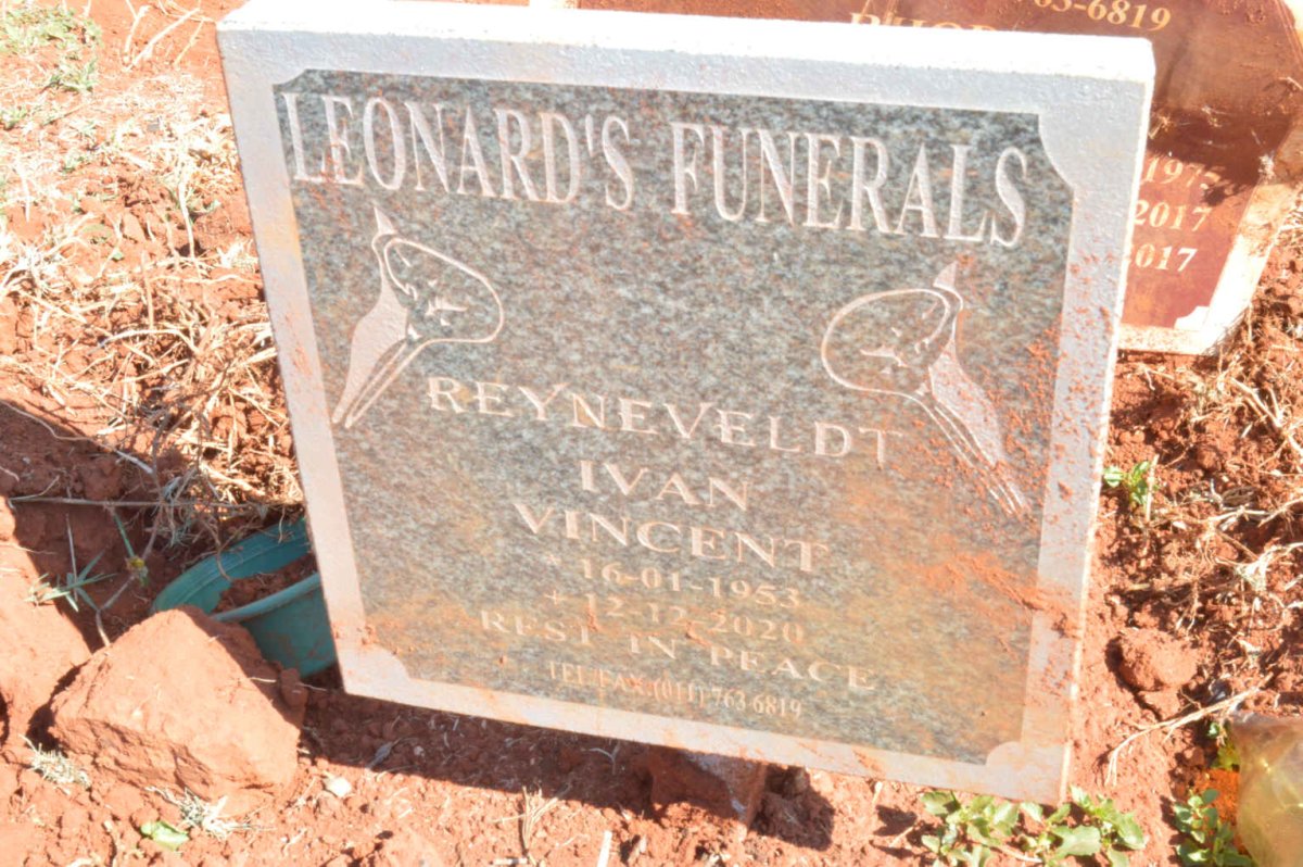 REYNEVELDT Ivan Vincent 1953-2020 :: RHODA Brandon Nazar 1975-2017